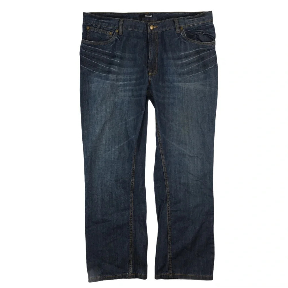MJ109 Men’s Murano Whiskered Denim Boot Cut Jeans 38x30